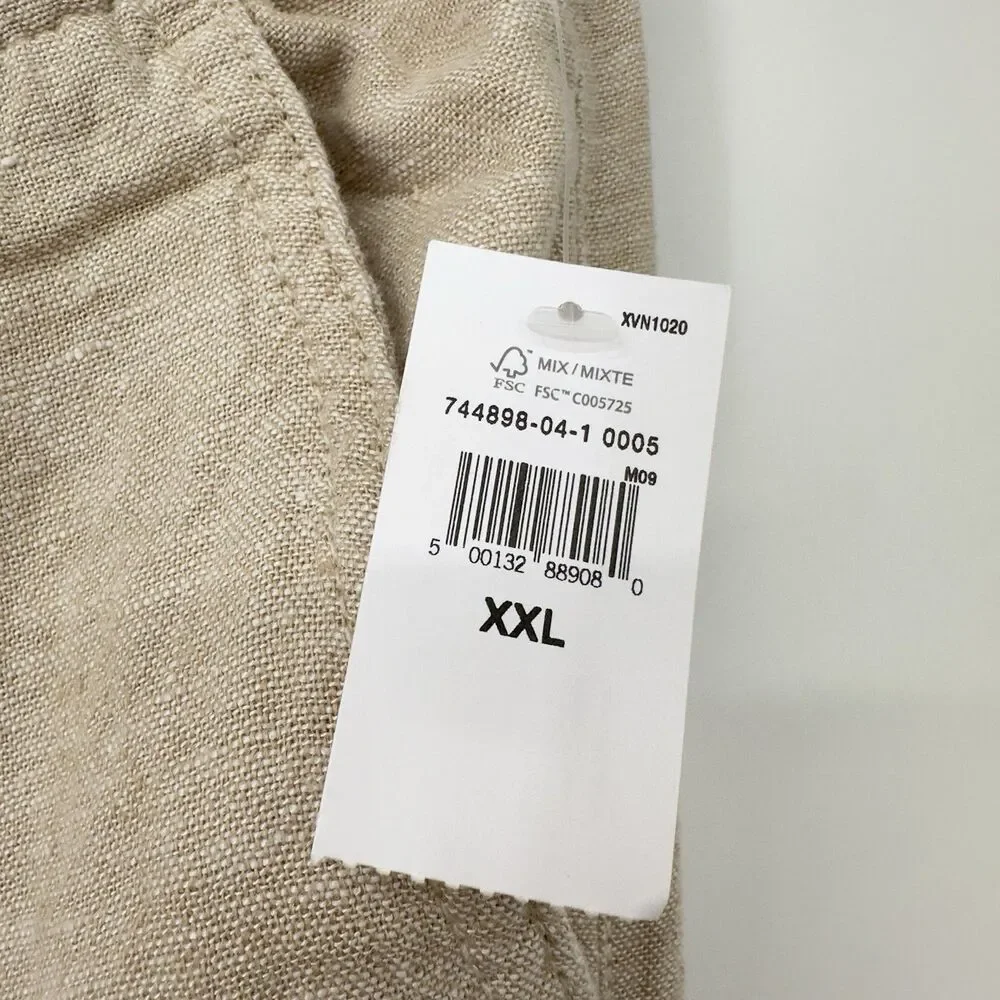 NWT Gap Linen Flax Wide Leg Pull On Pants Women's XL coastal summer pants - Picture 13 of 15